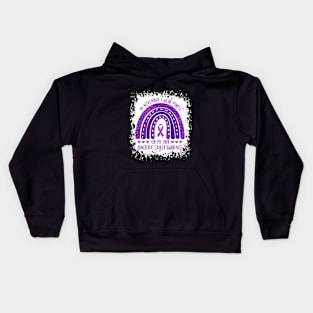 In November I Wear Purple For My Papa Pancreatic Cancer Awareness Kids Hoodie